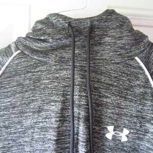 Under Armour Black/Gray Heathered Lightweight Hoodie with drawstring Size XS
